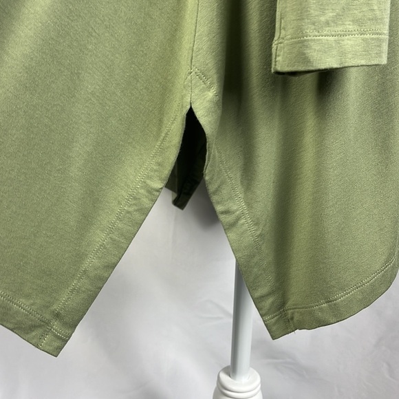 Soft Surroundings Trapeze Timely Turtleneck Green Tunic Top Womens Size L Whimsy - Picture 8 of 14